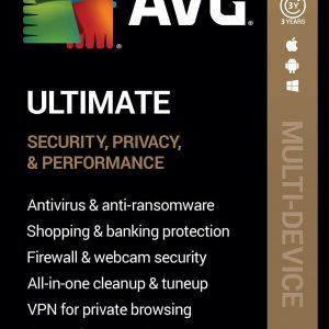 AVG Ultimate 2020 with Antivirus + Cleaner, Secure VPN 10 Devices 3 Years